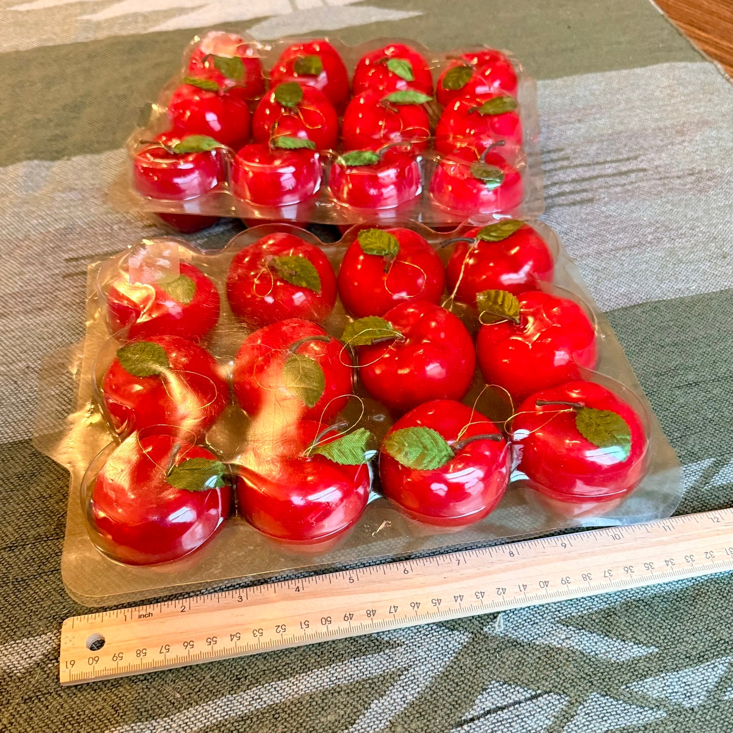 Set of 24 Vintage Apple Christmas Tree Ornaments - New in Box