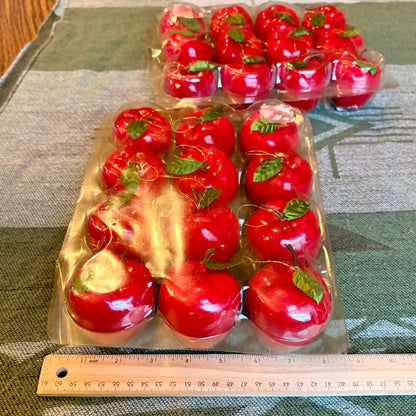 Set of 24 Vintage Apple Christmas Tree Ornaments - New in Box