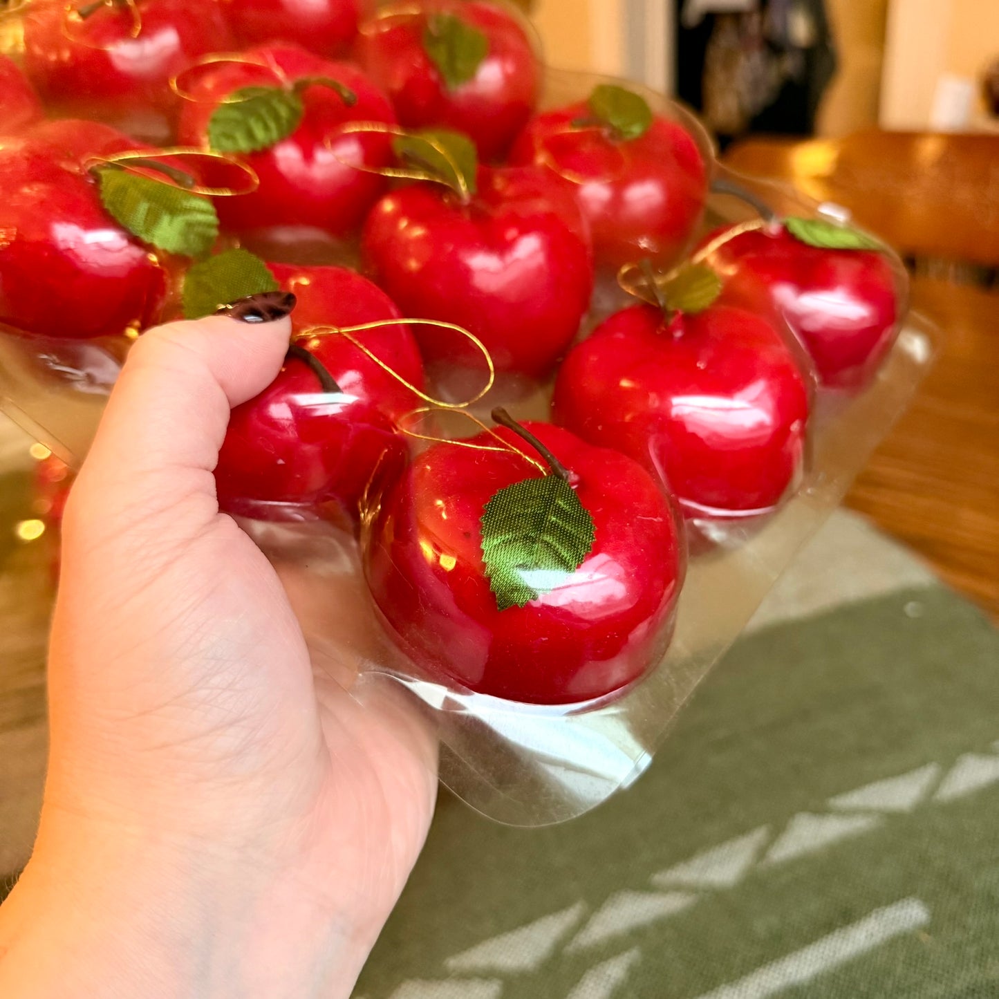 Set of 24 Vintage Apple Christmas Tree Ornaments - New in Box