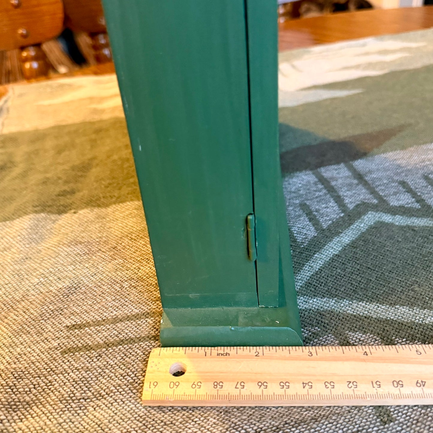 Vintage Farmhouse Primitive Cabinet with Printed Apple Painting Door