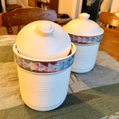 ONE - Vintage Treasure Craft Horizon Southwestern Style Stoneware Ceramic Canister