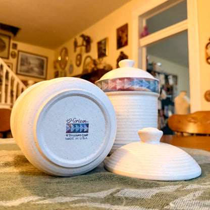 ONE - Vintage Treasure Craft Horizon Southwestern Style Stoneware Ceramic Canister