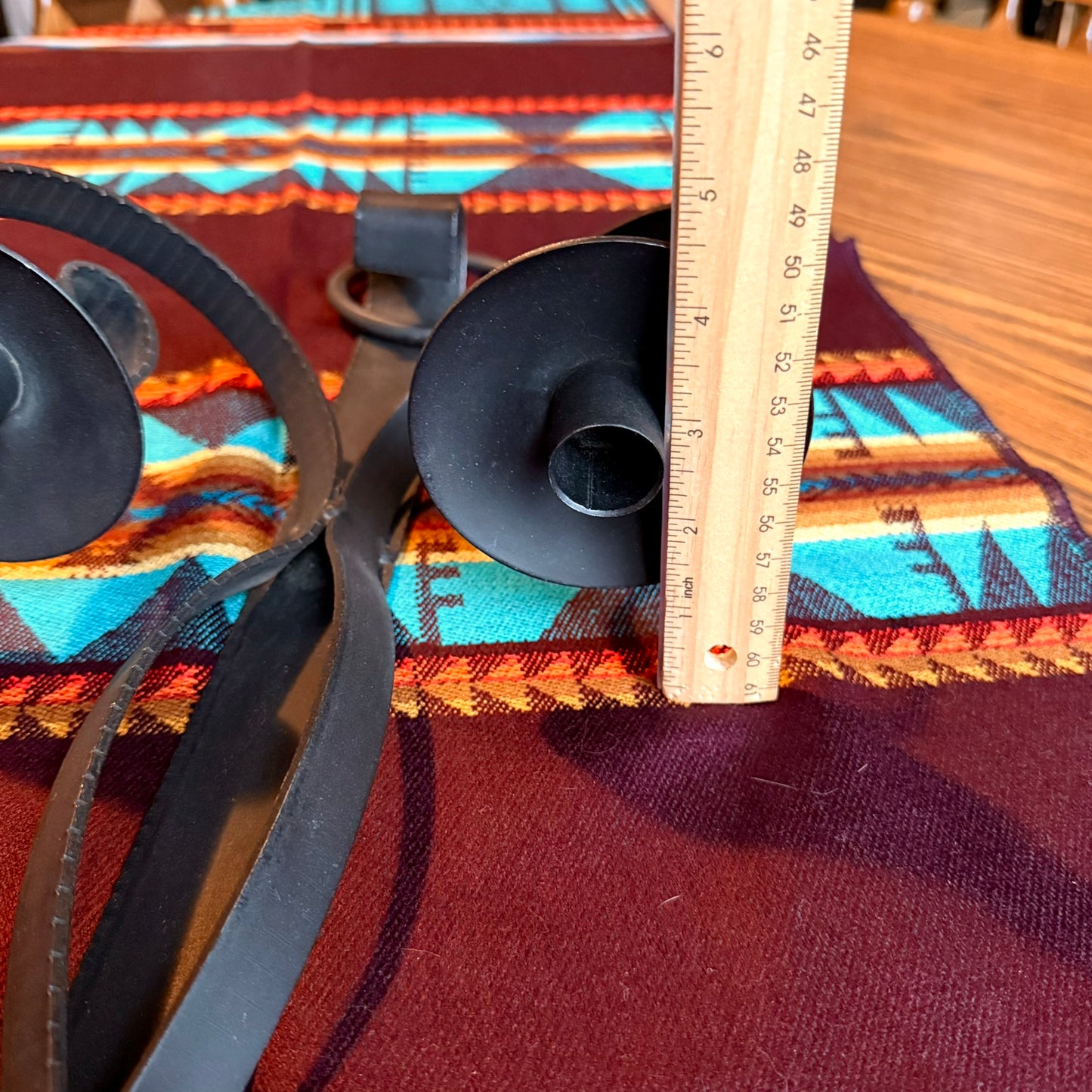 Vintage Gothic Spanish Revival Wrought Iron Wall Sconce Candle Holder