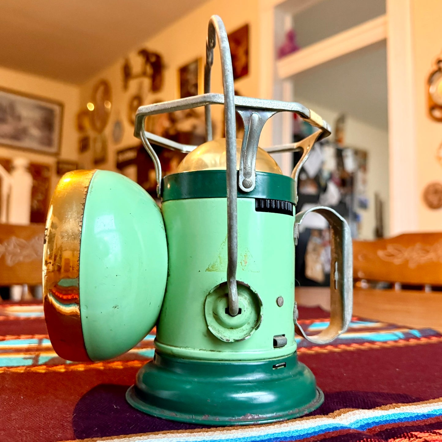 Vintage Retro Green Delta Electric Company Power Light Lantern