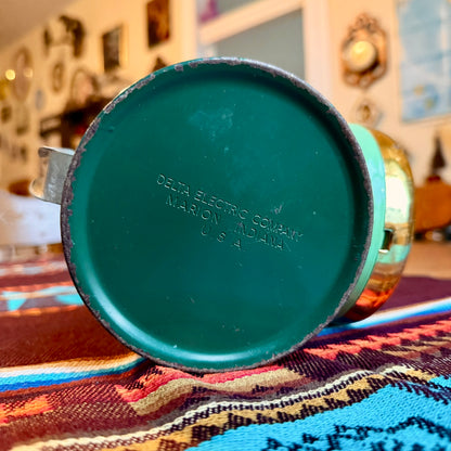 Vintage Retro Green Delta Electric Company Power Light Lantern