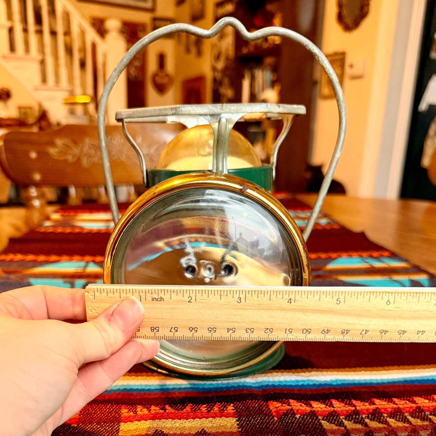 Vintage Retro Green Delta Electric Company Power Light Lantern