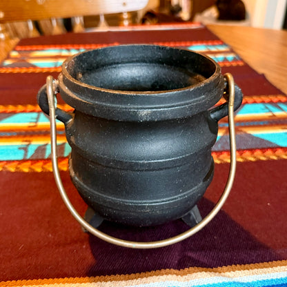 Antique Cast Iron 3 Legged Fire Starter / Smudge Pot / Cauldron