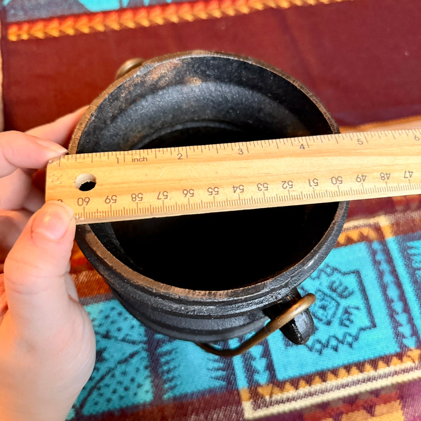 Antique Cast Iron 3 Legged Fire Starter / Smudge Pot / Cauldron