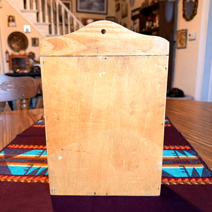 Vintage Wooden Ribbed Farmhouse Style Wall Shelf / Spice Rack