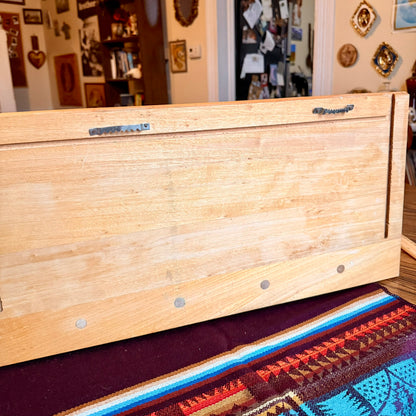 Vintage 1980s Hand Painted Wooden Appalachian Folk Art Frog / Toad Themed Coat Rack