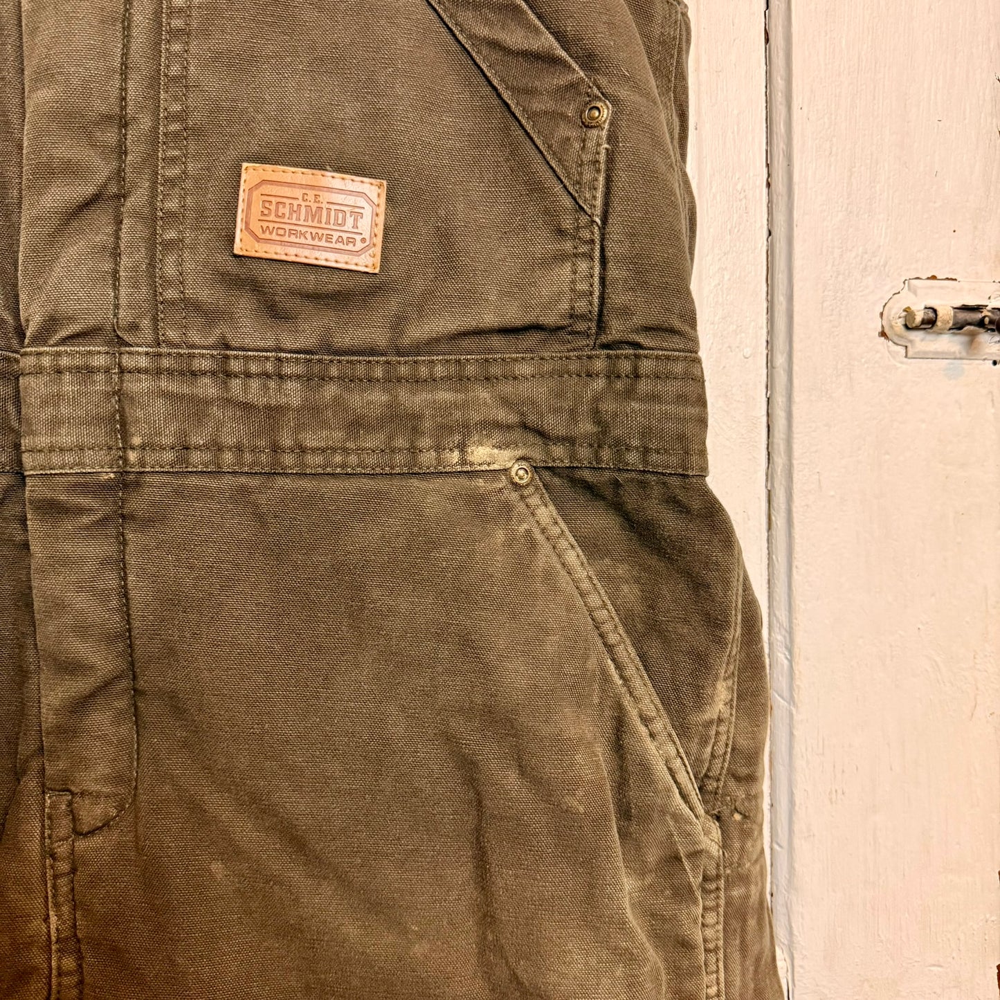 Vintage Schmidt's Workwear Canvas Overall's Youth Large - See Measurements