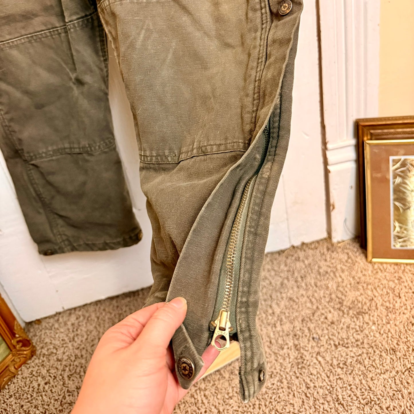 Vintage Schmidt's Workwear Canvas Overall's Youth Large - See Measurements