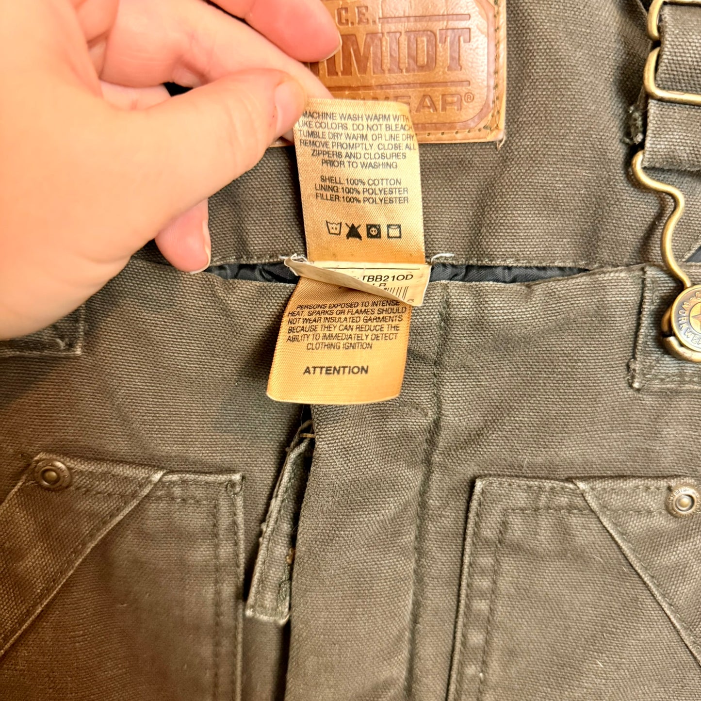 Vintage Schmidt's Workwear Canvas Overall's Youth Large - See Measurements