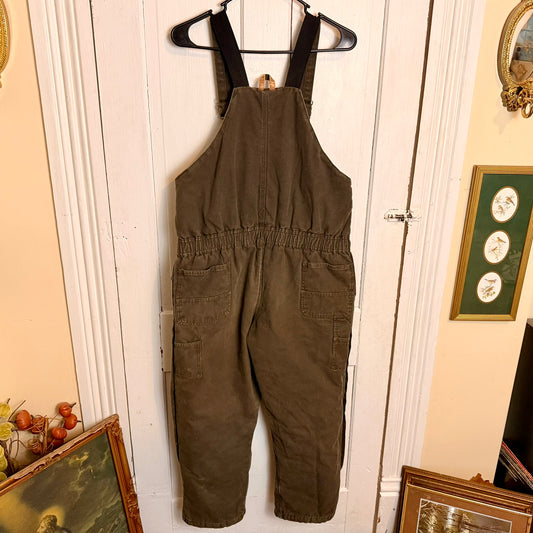 Vintage Schmidt's Workwear Canvas Overall's Youth Large - See Measurements