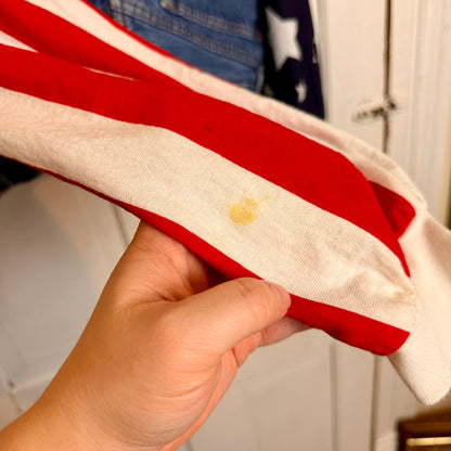 Vintage Frederick's of Hollywood Upcycled Denim Jean American Flag Jacket