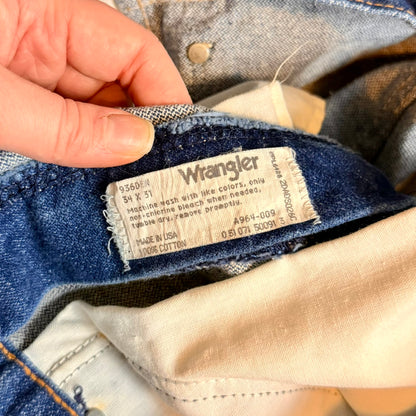 Vintage Wrangler 936DEN Heavy Cotton Denim Jeans - Made in USA