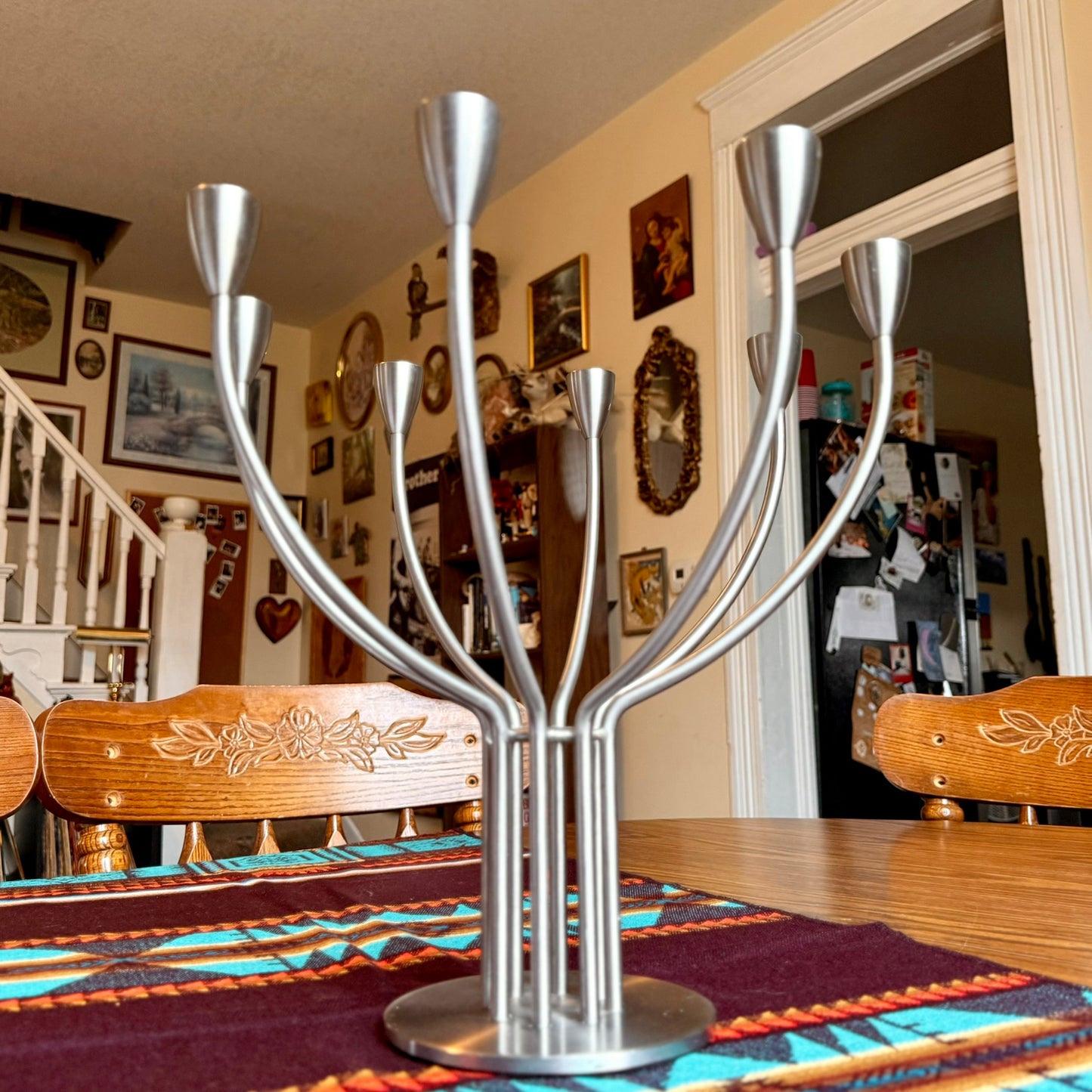 Vintage K. Hagburg Ikea Stockholm 8 Candle Candelabra - Brushed Stainless Steel