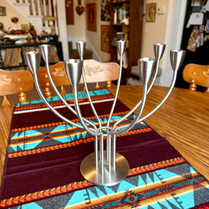 Vintage K. Hagburg Ikea Stockholm 8 Candle Candelabra - Brushed Stainless Steel
