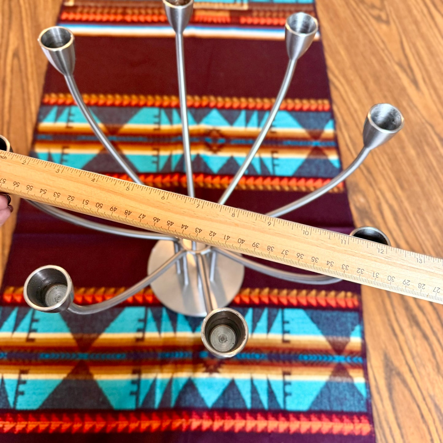 Vintage K. Hagburg Ikea Stockholm 8 Candle Candelabra - Brushed Stainless Steel