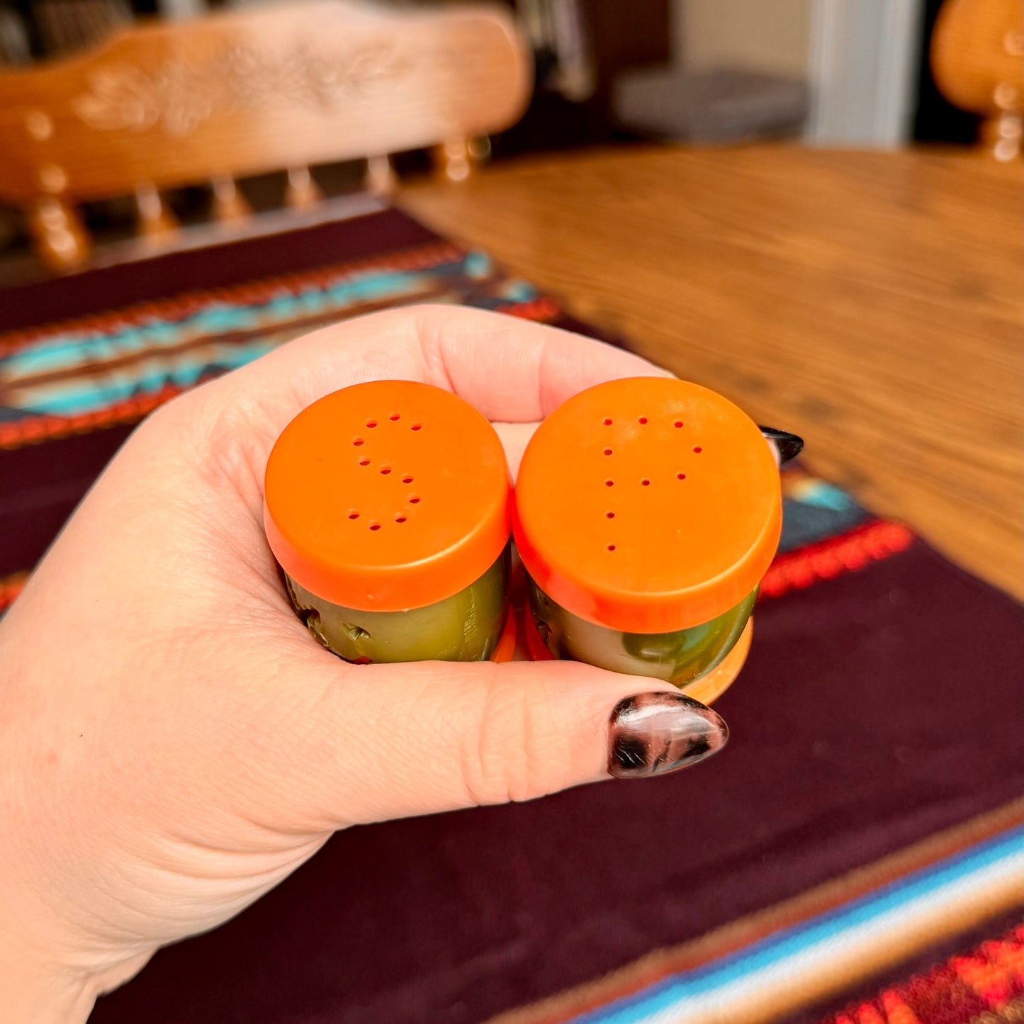 Vintage 70s St. Labre Indian School Ashland, MT Salt and Pepper Shakers