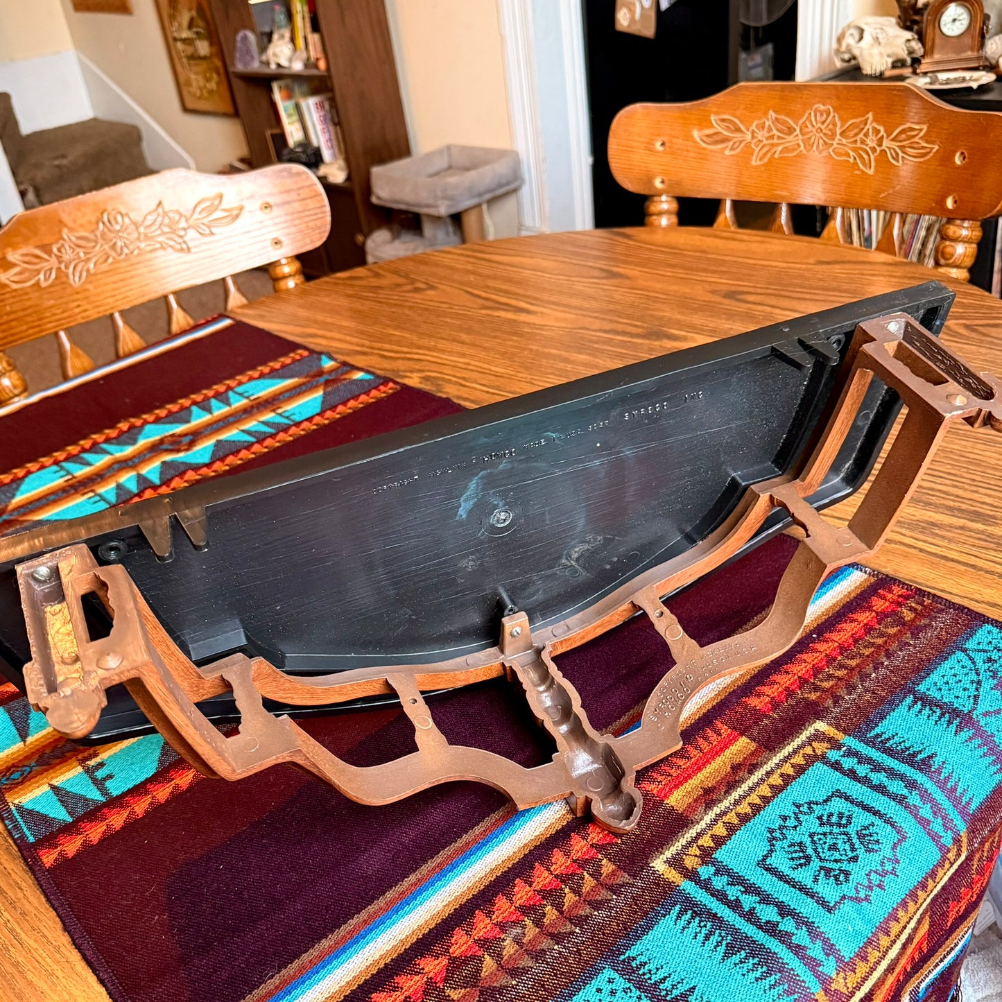 Vintage 1960s Mid-Century Modern Syroco Homco Faux Wood Wall Shelf