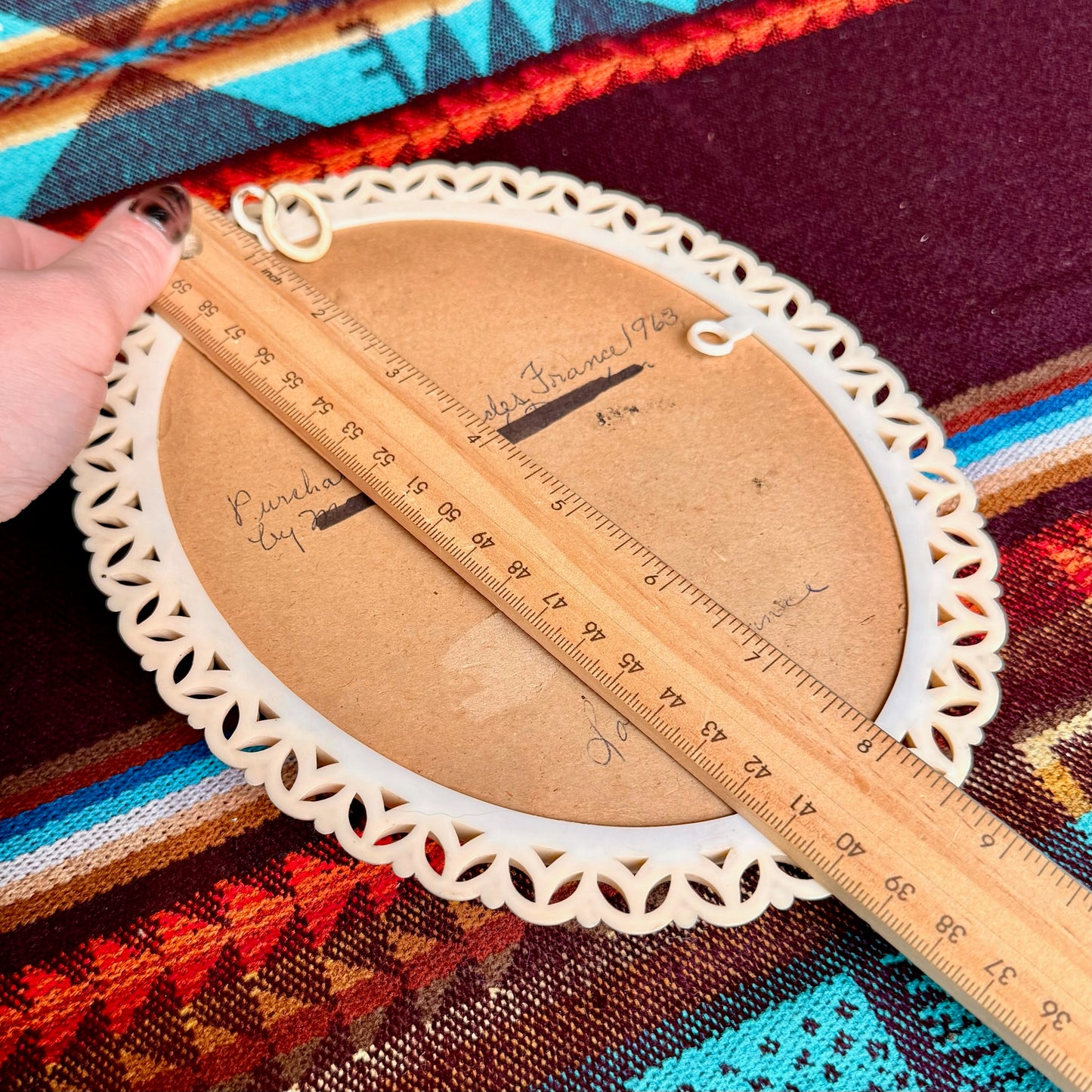 Vintage Our Lady of Lourdes Medallion Print - 1960s Lourdes, France Souvenir