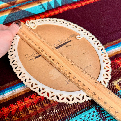 Vintage Our Lady of Lourdes Medallion Print - 1960s Lourdes, France Souvenir