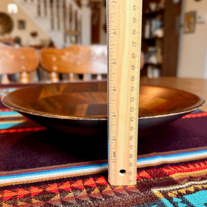 Vintage Mid-Century Modern Segmented Wooden Serving Bowl