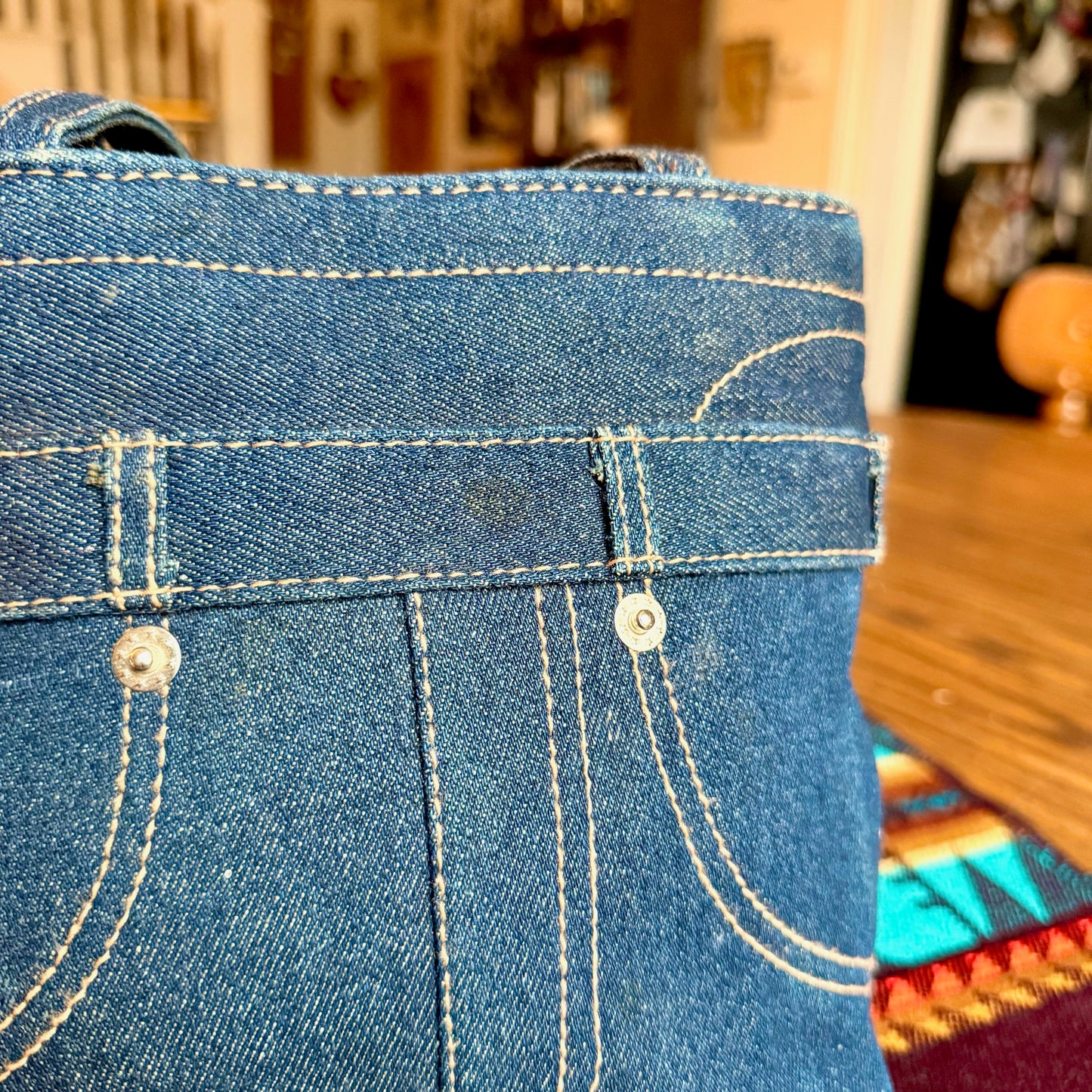 Vintage Y2K 2000s Denim Purse - Shaped Like a Pair of Jeans, Butt and All!