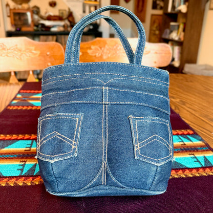 Vintage Y2K 2000s Denim Purse - Shaped Like a Pair of Jeans, Butt and All!