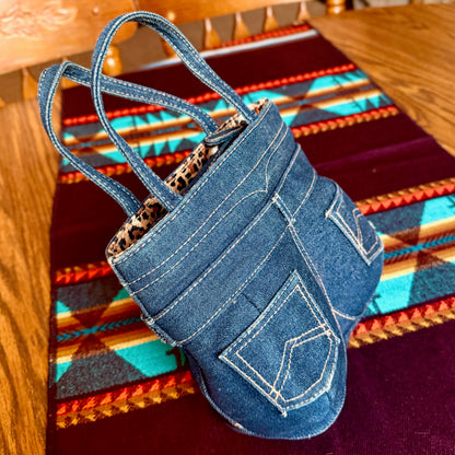 Vintage Y2K 2000s Denim Purse - Shaped Like a Pair of Jeans, Butt and All!