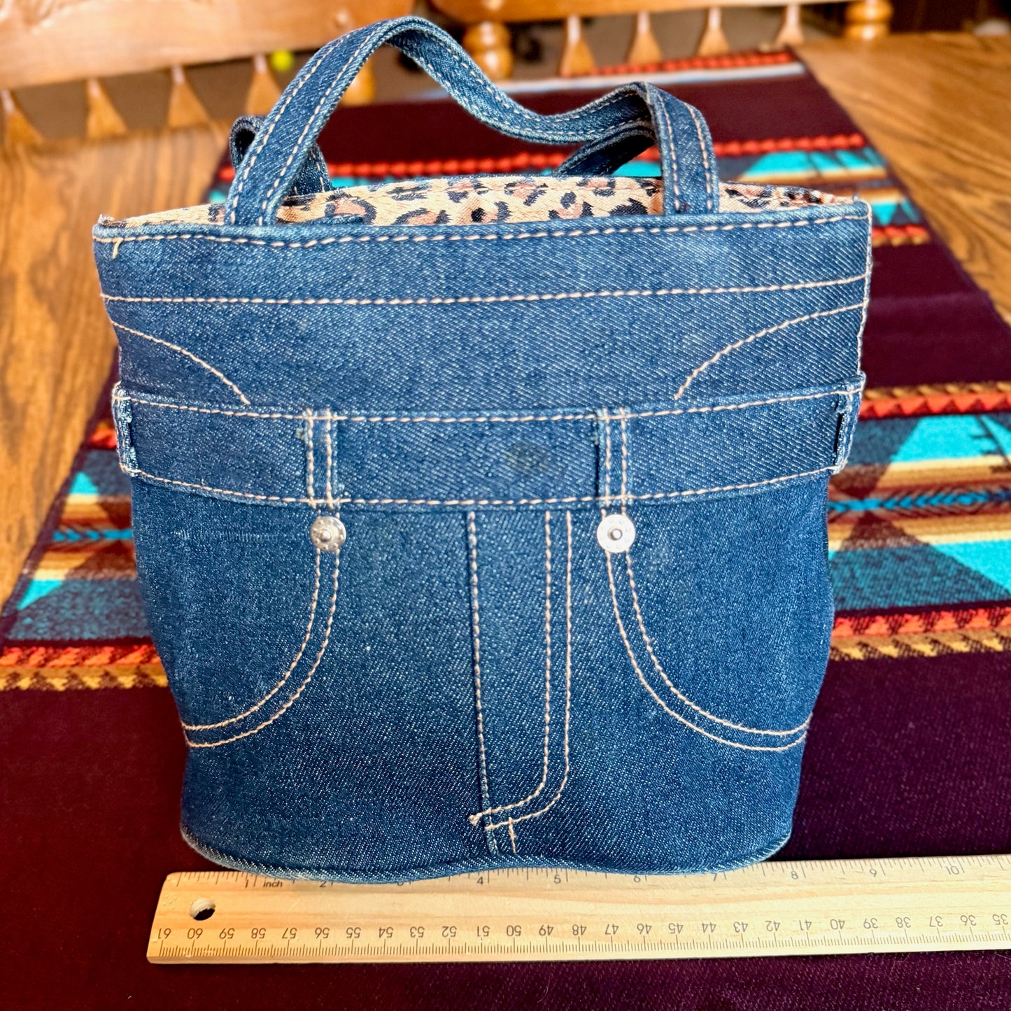 Vintage Y2K 2000s Denim Purse - Shaped Like a Pair of Jeans, Butt and All!