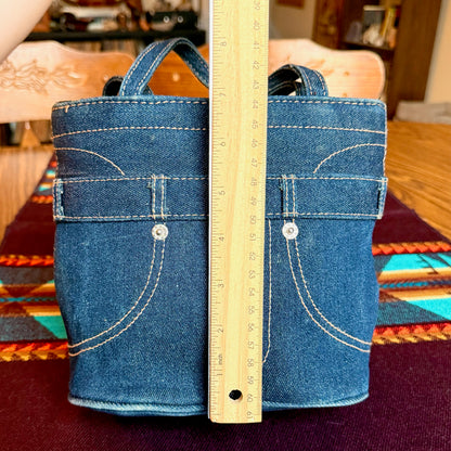 Vintage Y2K 2000s Denim Purse - Shaped Like a Pair of Jeans, Butt and All!