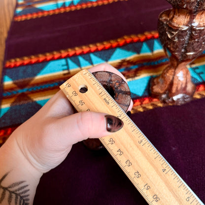 Set of 3 Vintage Hand-Carved Chrysanthemum Live Edge Wooden Candle Holders
