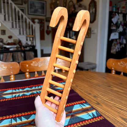 Vintage Solid Wood Hanging Ladder - Super Cute Jewelry Display!
