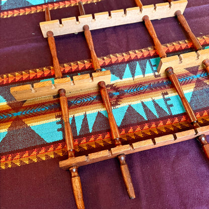 Vintage Mid-Century Modern Wooden Souvenir Spoon Holder/Flower Display