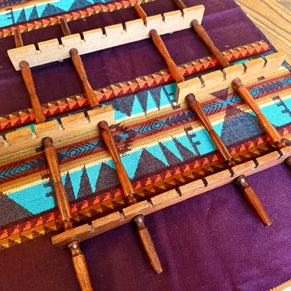 Vintage Mid-Century Modern Wooden Souvenir Spoon Holder/Flower Display