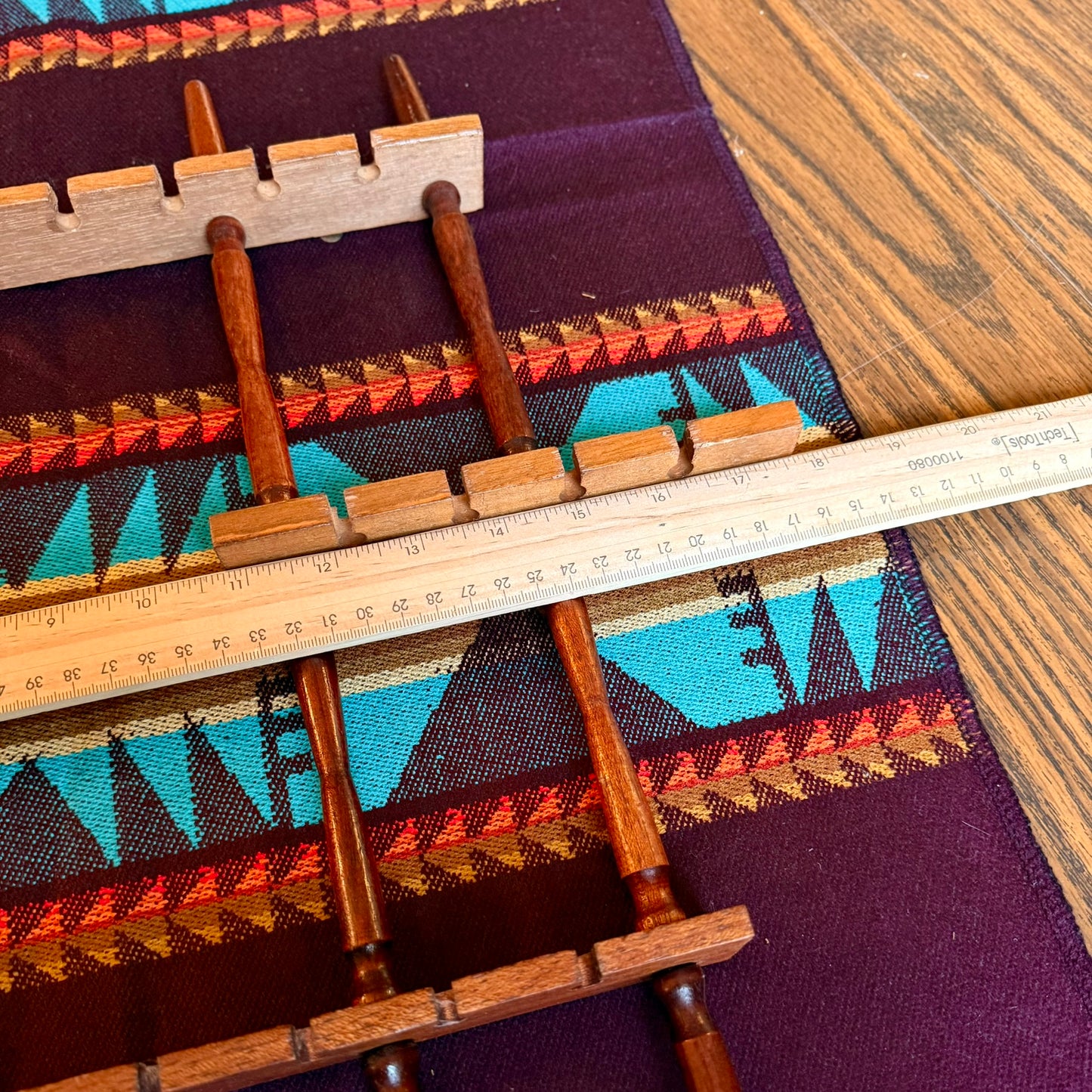 Vintage Mid-Century Modern Wooden Souvenir Spoon Holder/Flower Display