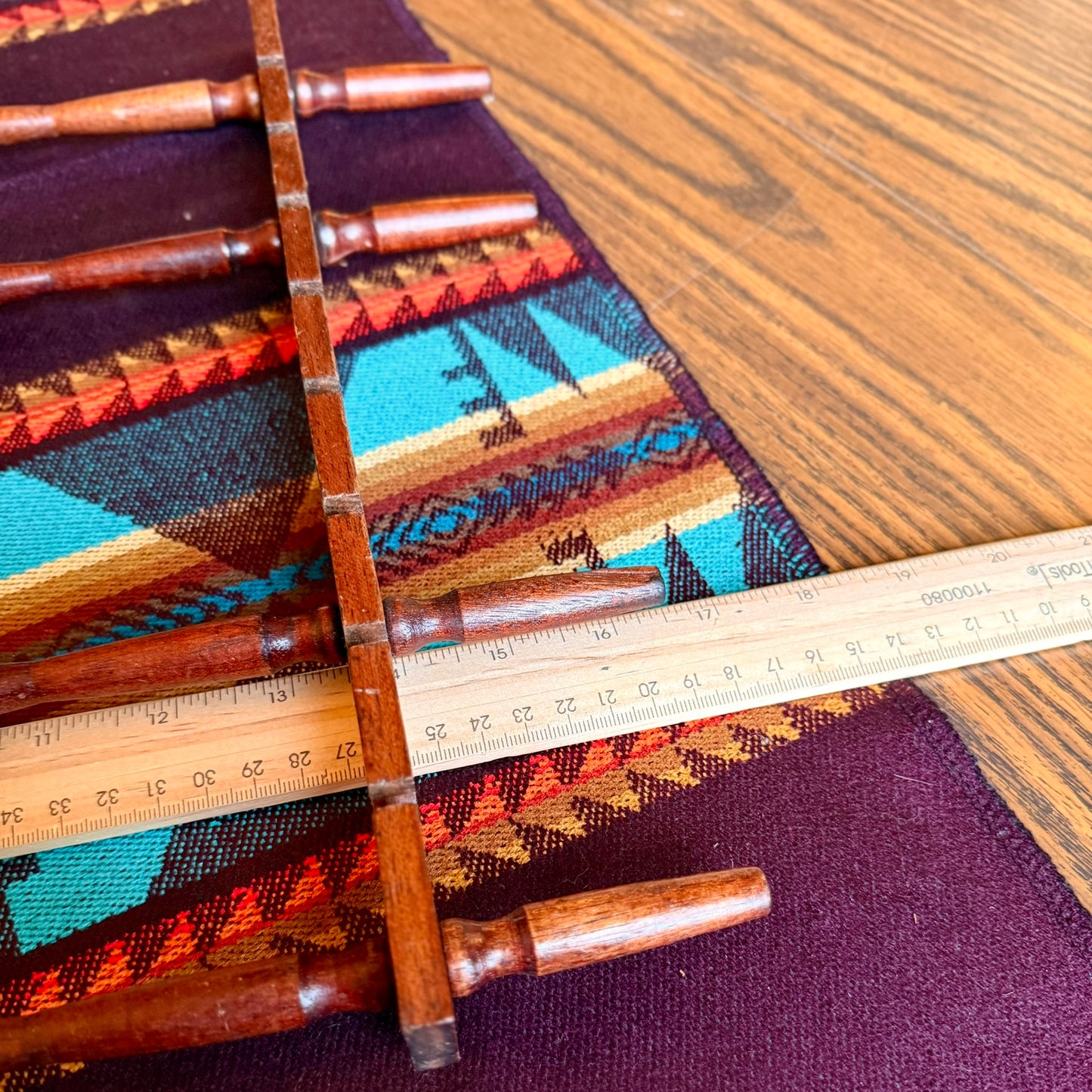 Vintage Mid-Century Modern Wooden Souvenir Spoon Holder/Flower Display