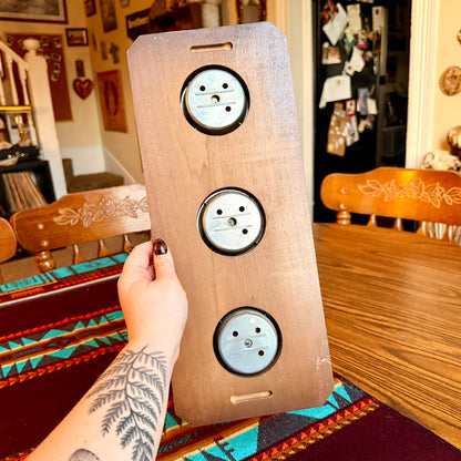 Vintage 1970s MCM Sunbeam Weather Station - Barometer, Thermometer, & Humidity