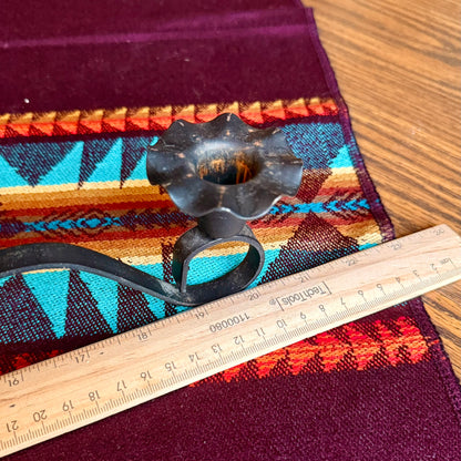 Vintage Wrought Iron 5 Candle Candelabra / Gothic Farmhouse Centerpiece