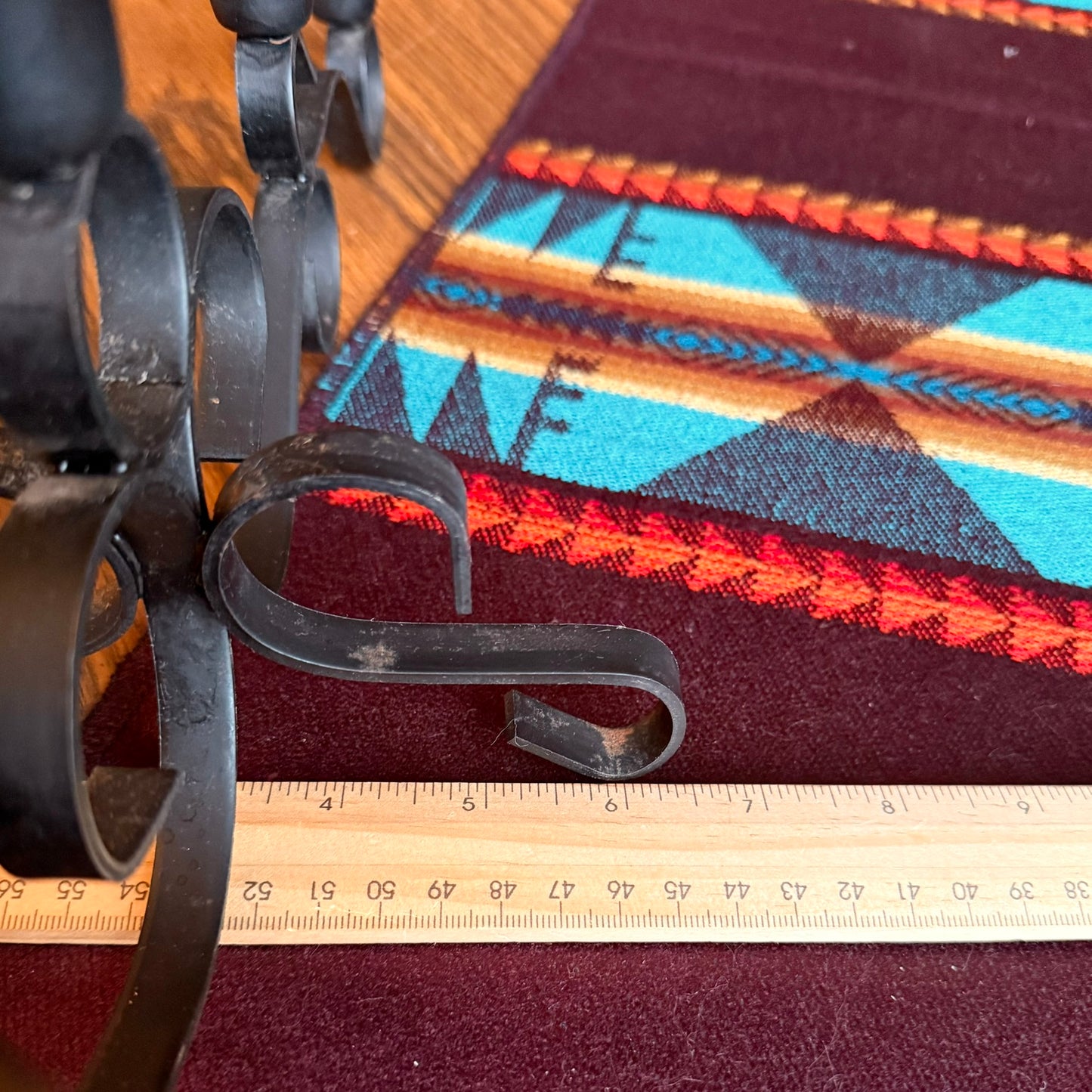 Vintage Wrought Iron 5 Candle Candelabra / Gothic Farmhouse Centerpiece