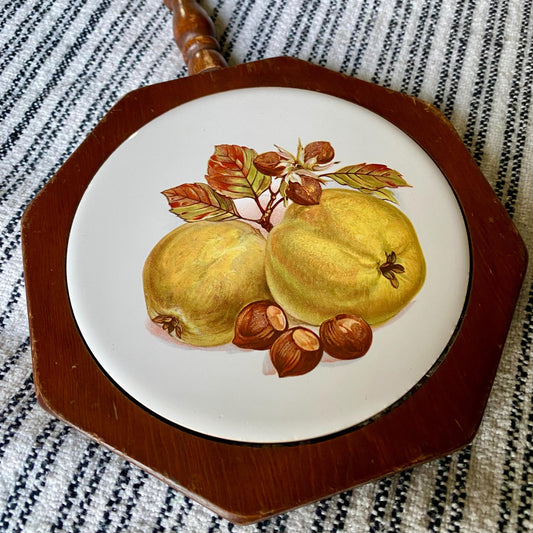 Vintage 1960s McCoy Accents Hazelnut Trivet / Wall Hanging