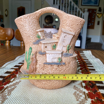 Vintage Hand-Painted Provincial Mold 89 - Southwestern Style Vase