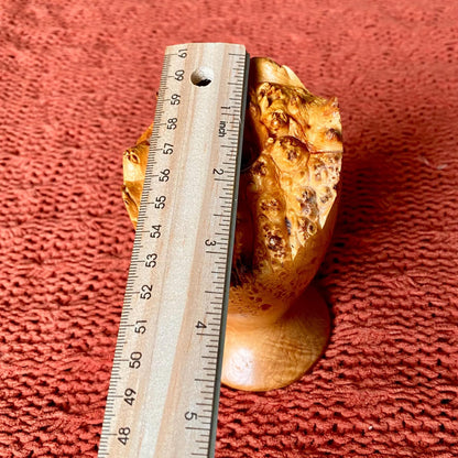 Vintage Mid-Century Modern Handmade Natural Edge Burlwood Bud Vase