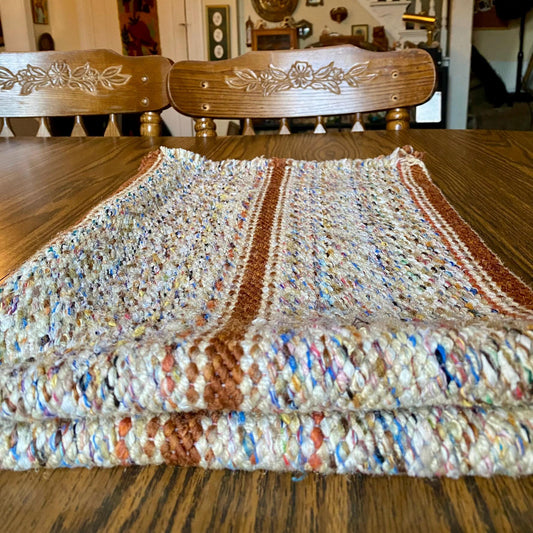 Vintage Handwoven Wool / Cotton Western Rustic Rug - 3 FT x 2 FT