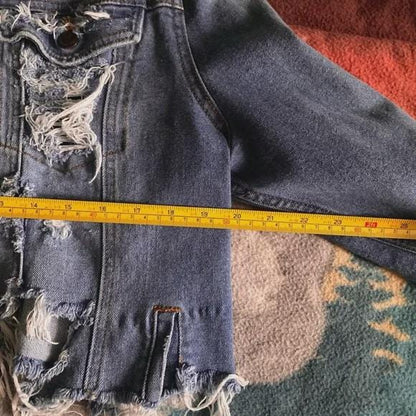 Universal Thread Upcycled Destroyed Denim Jacket