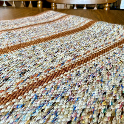 Vintage Handwoven Wool / Cotton Western Rustic Rug - 3 FT x 2 FT