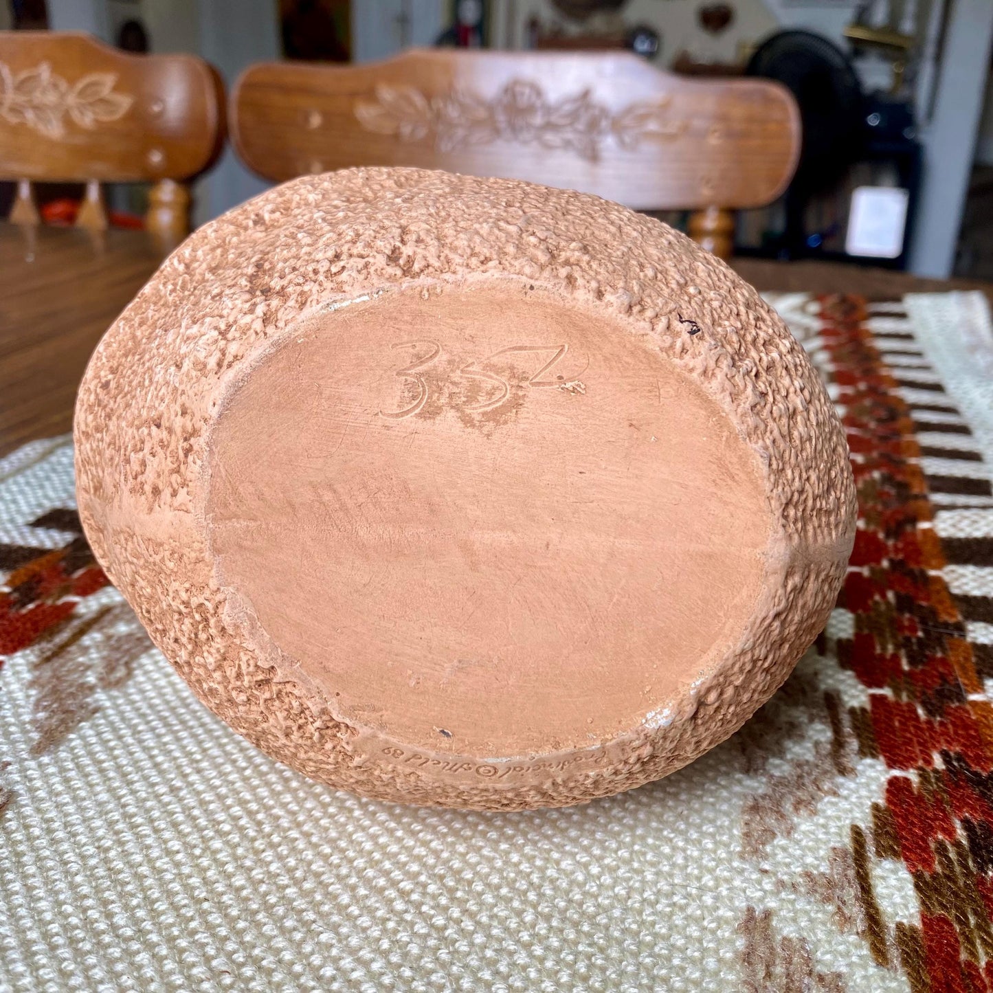 Vintage Hand-Painted Provincial Mold 89 - Southwestern Style Vase