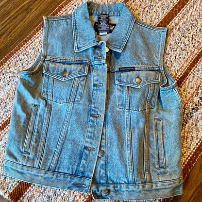 Vintage 2006 Harley Davidson Denim Biker Vest